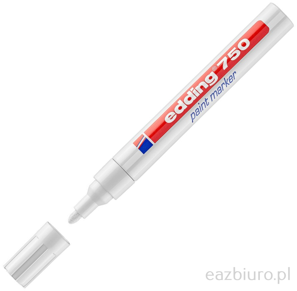 Marker olejowy Edding 750 gruby bial.