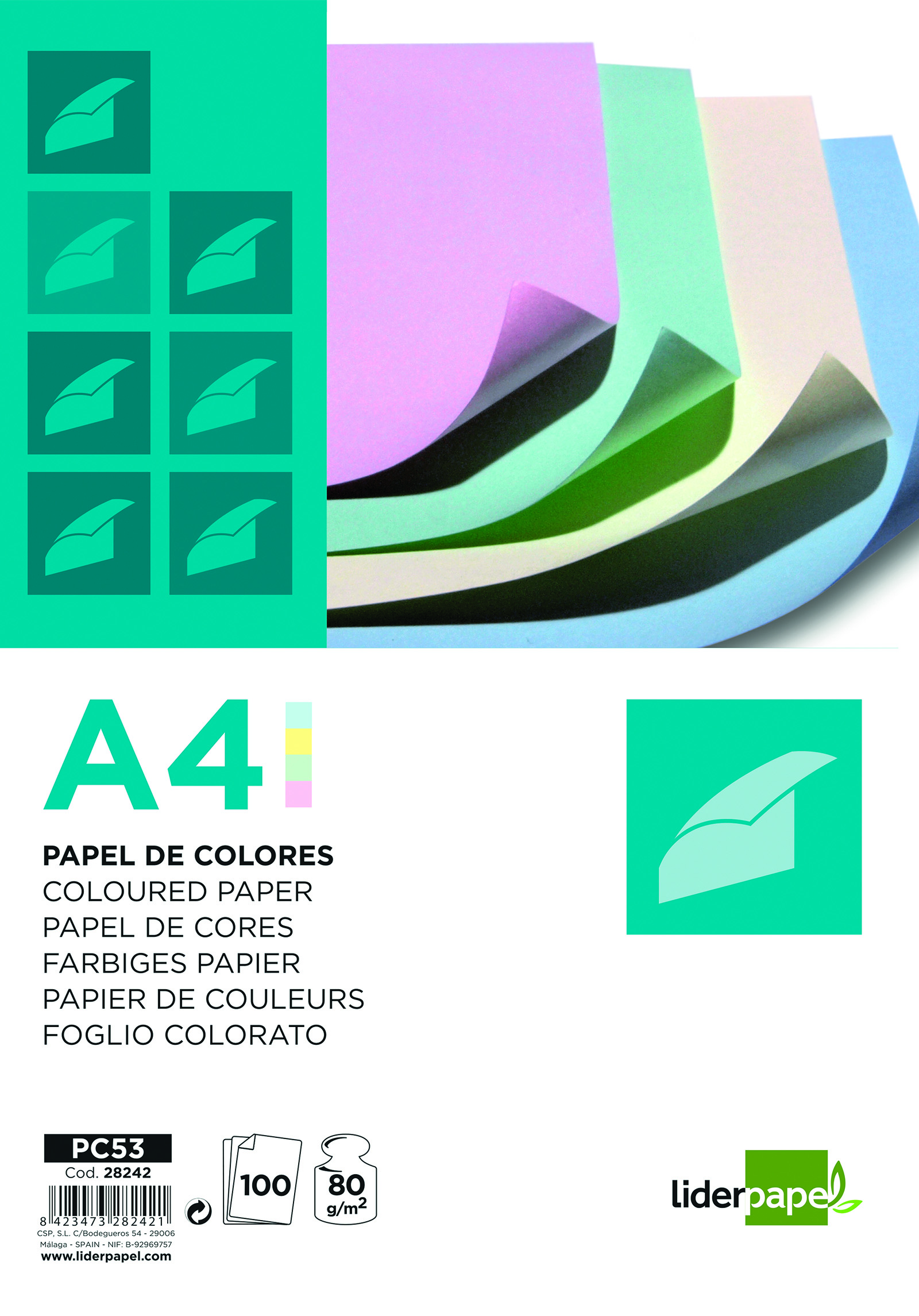 Papier ksero mix A4 lp 100 sztuk, 4 kolory Papier ksero mix A4 lp 100 sztuk, 4 kolory