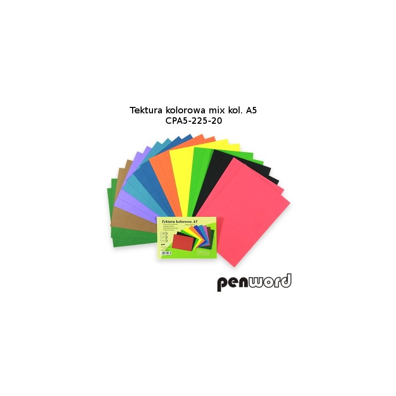 Brystol/tektura kolorowa mix kol. A5 cpA5-225-20