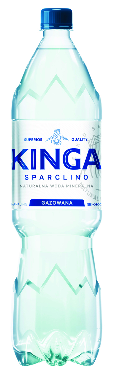 Woda mineralna KINGA SPARCLINO, gazowana, 1,5l, kaucja