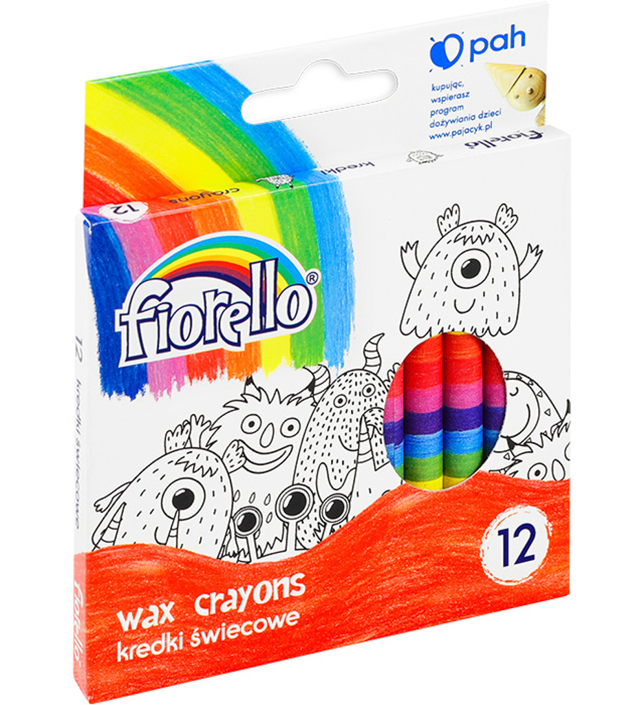 Kredki świecowe Fiorello 12 kolorów