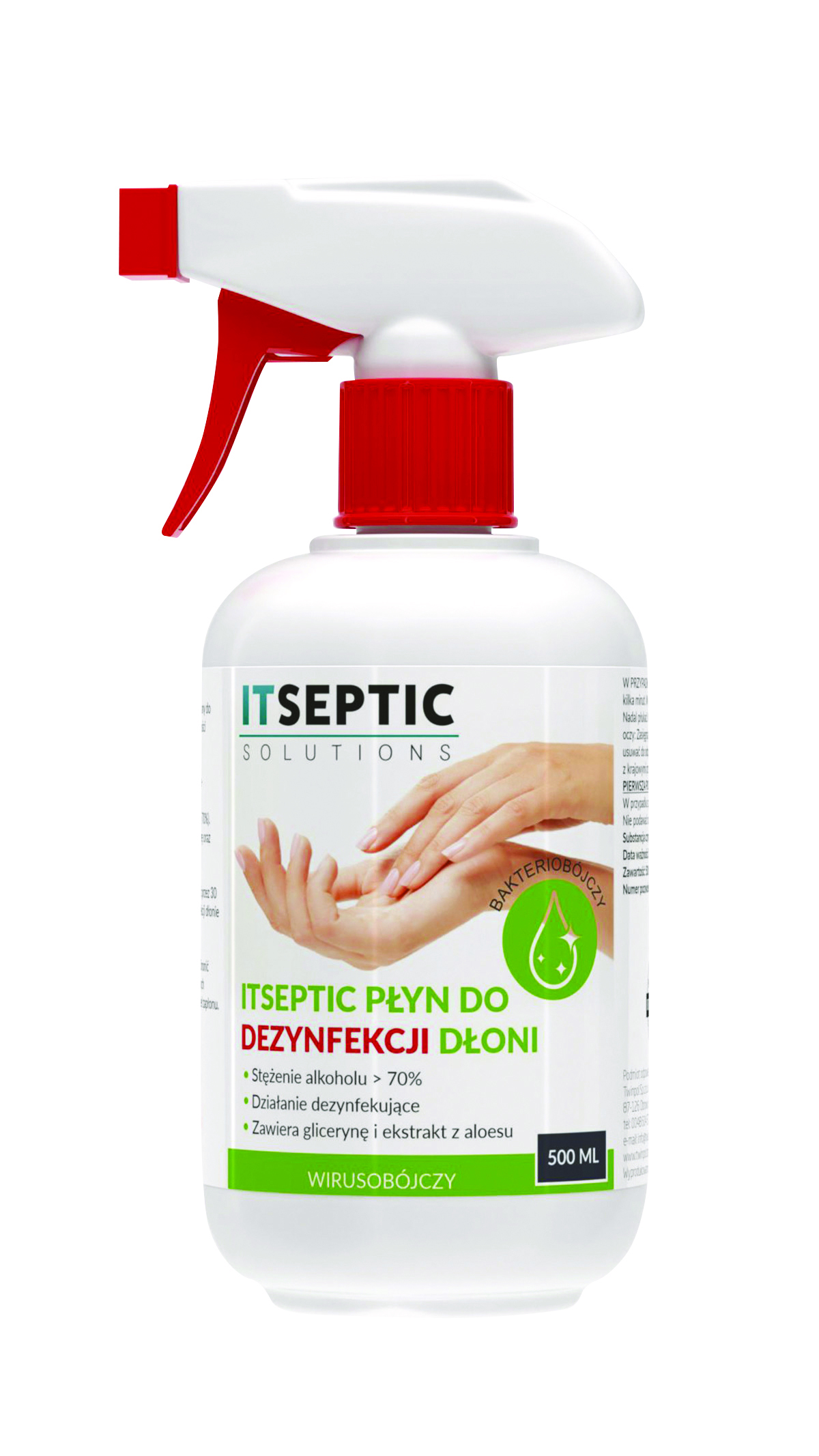 Płyn do dezynfekcji dłoni itseptic, 500ml