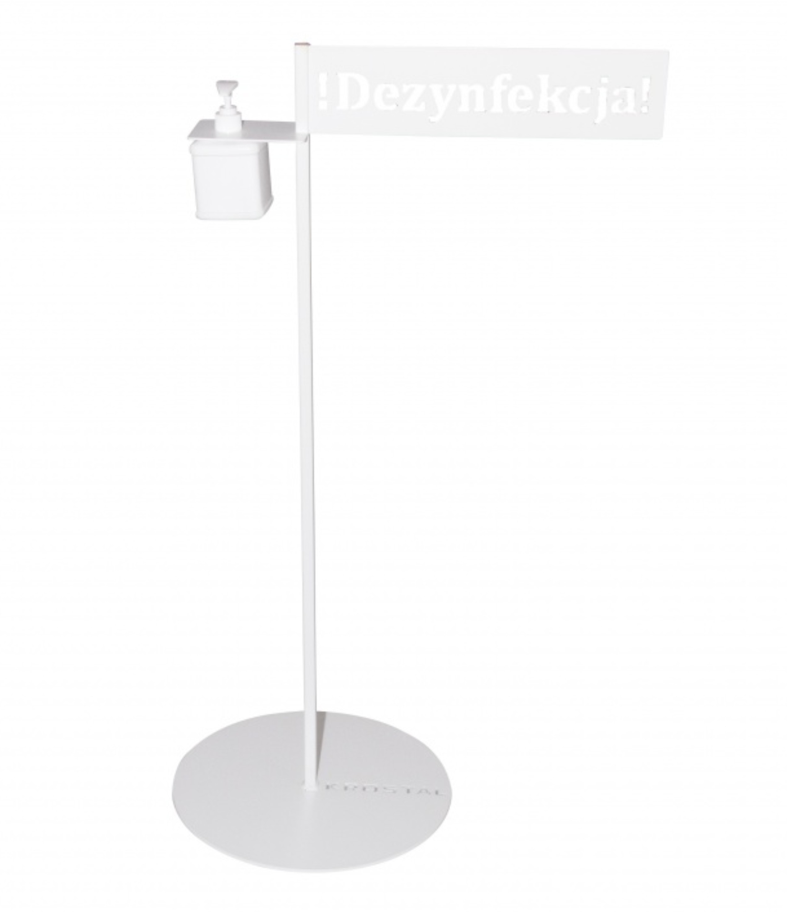 Stojak do dezynfekcji Office Products, z dozownikiem, biały