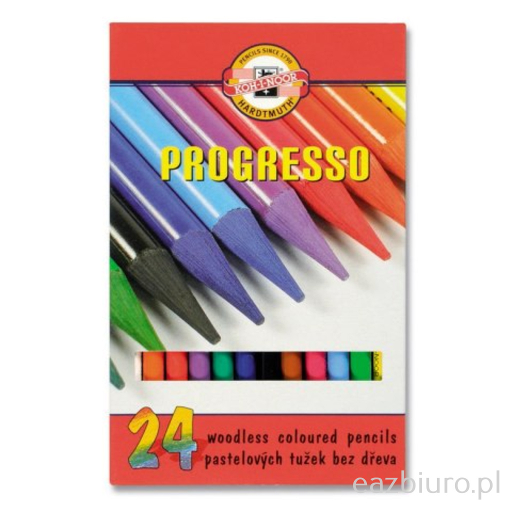 Kredki progresso 24 kolory do biura | eazbiuro.pl | Zyskaj więcej!