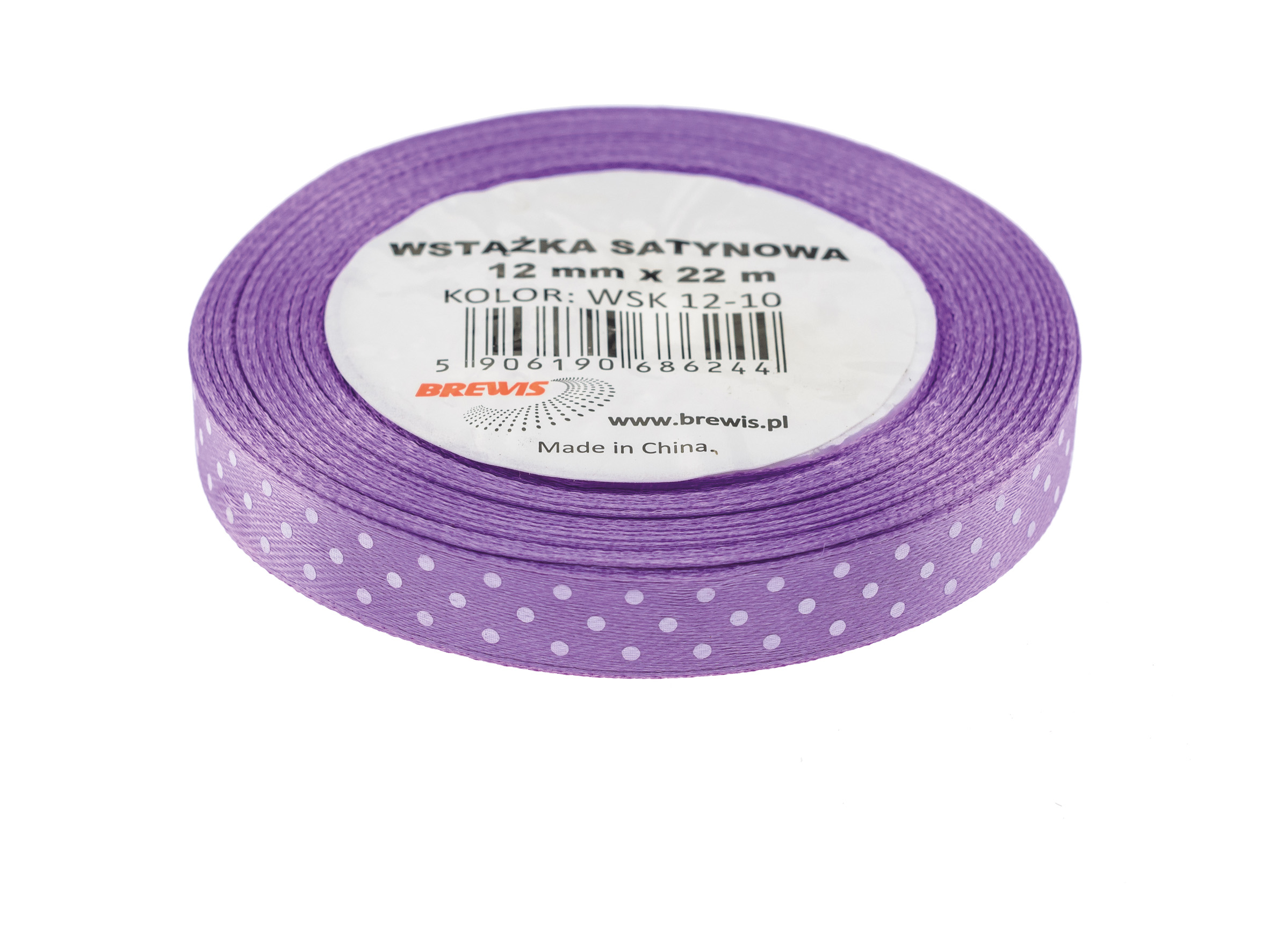 Wstążka Brewis kropki 12 mm 22 m fioletowa | eazbiuro.pl | Sprawdź cenę!