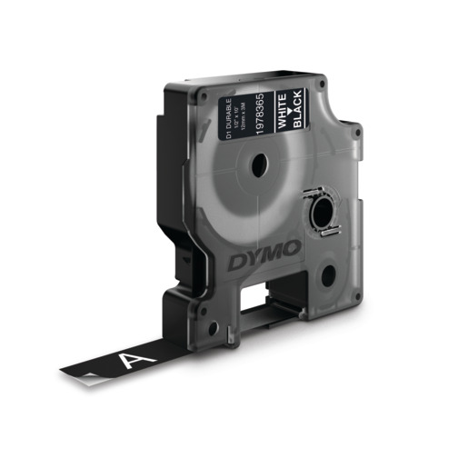 Dymo taśma d1 Durable - 12 mm x 3 m - biały/czarny