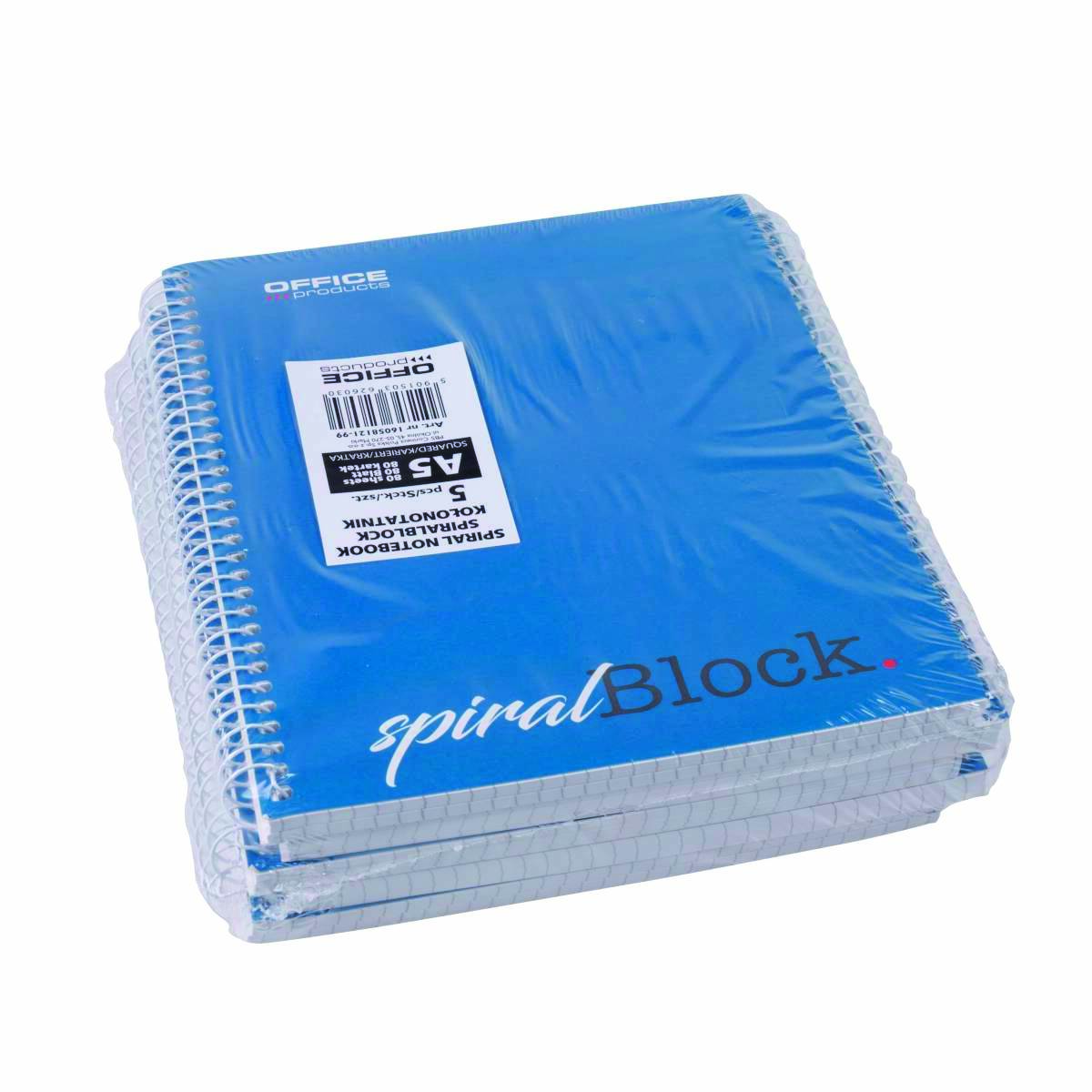 Kołonotatnik Office Products A5 80k 70gsm