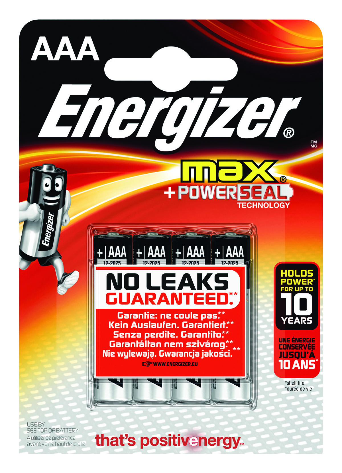 Bateria Energizer max, aaa, e92, 1,5v, 4 sztuki