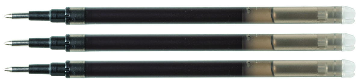 Wkład do długopisu wymazywalnego Q-Connect, 1,0mm, 3szt., zawieszka, czarny