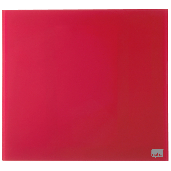 Szklana tabliczka suchościeralna Nobo, 300 x 300 mm (opakowanie detaliczne) kolor czerwony | eazbiuro.pl | Kup z dostawą!