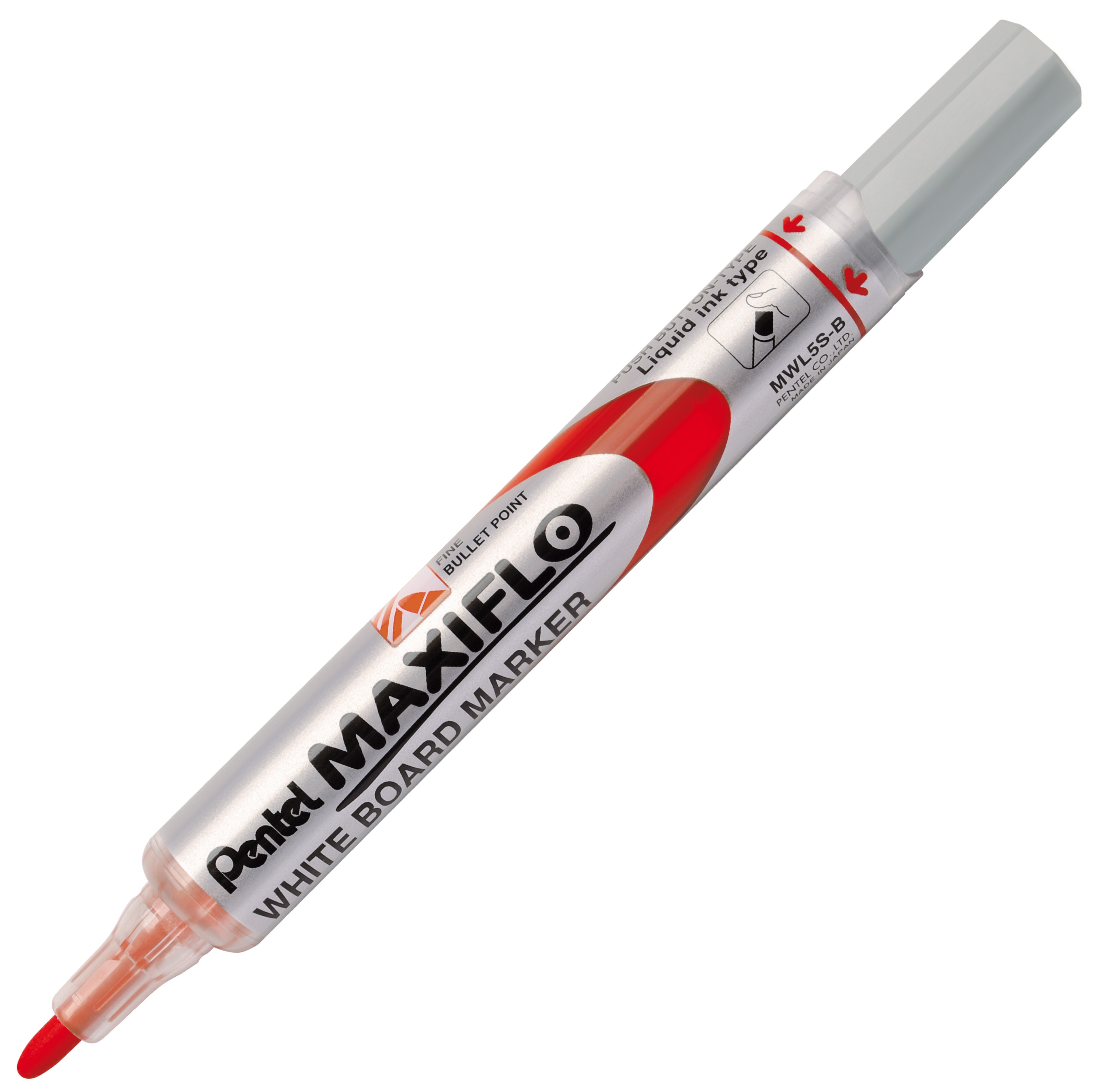 Marker do tablic suchościeralnych Pentel maxiflo mwl5s czerwony | eazbiuro.pl | Skorzystaj z rabatu!