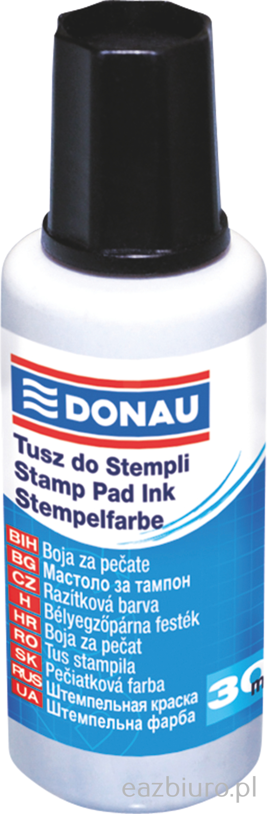 Tusz do stempli Donau 30 ml czarny | eazbiuro.pl | Wybierz i kup!
