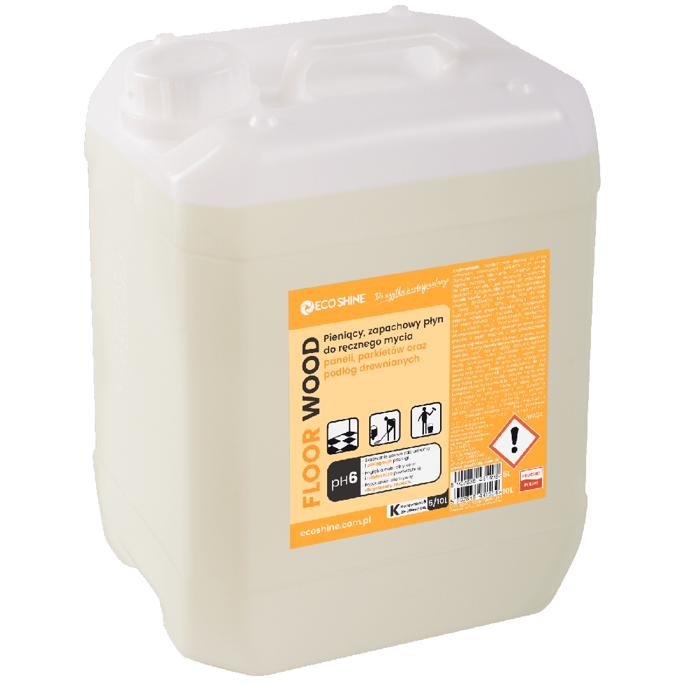 Eco Shine floor wood 5l płyn do mycia paneli, parkietu oraz podłóg drewnianych Eco Shine floor wood 5l płyn do mycia paneli, parkietu oraz podłóg drewnianych