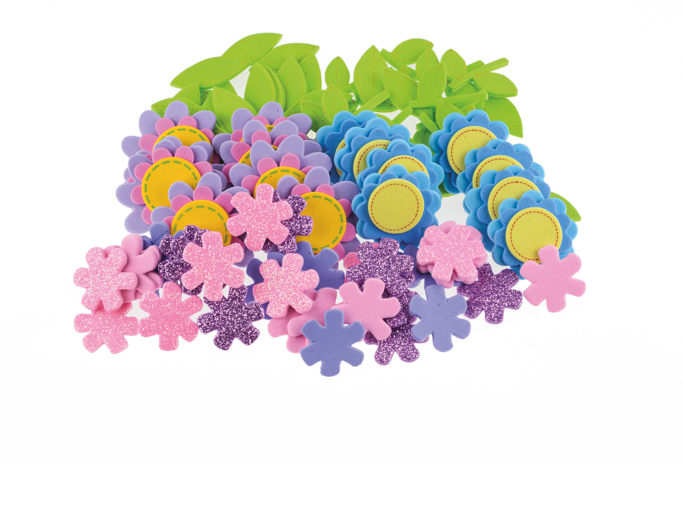 Naklejki z pianki Brewis pvc18, zestaw 85 sztuk kwiatki | eazbiuro.pl | Zamów szybko!