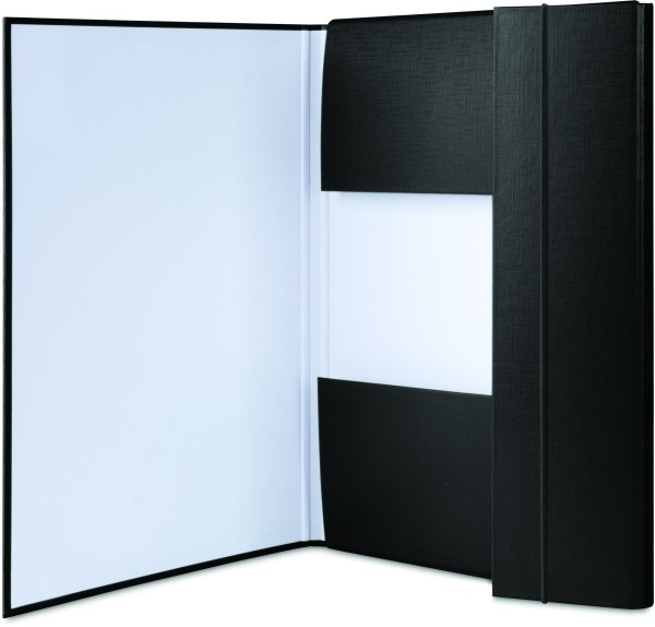 Teczka skrzydłowa z gumką A4 czarna Office Products Teczka skrzydłowa z gumką A4 czarna Office Products