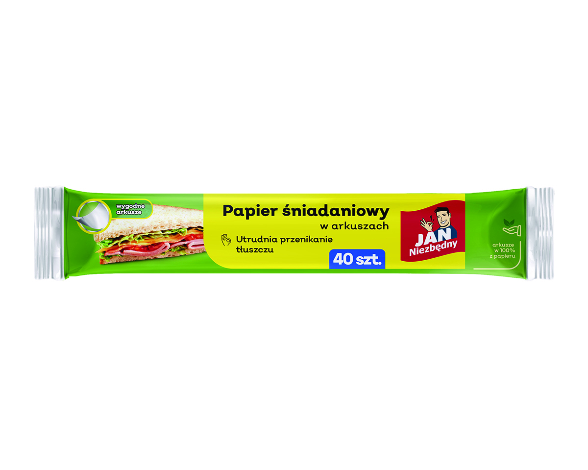 Papier śniadaniowy w arkuszach Jan Niezbędny 40 sztuk