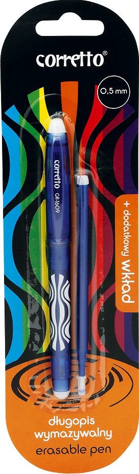 Długopis ścieralny niebieski coretto gr1609 + wkład | eazbiuro.pl | Zamów online!