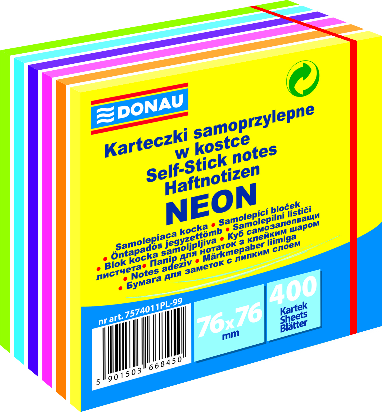 Notatnik -Donau 76x76 mix kol./400/