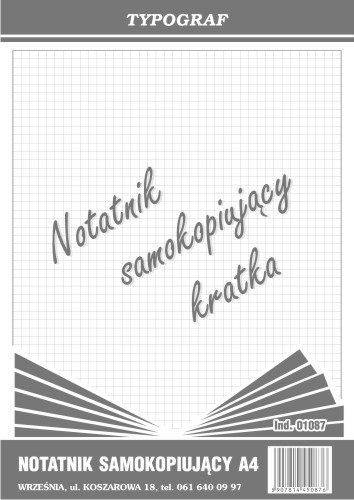 Druk notatnik samokopiujący kratka A4