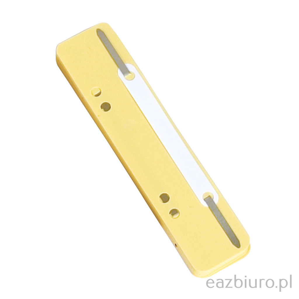 Wąsy skoroszytowe Donau, pp, z metalową blaszką, zestaw 25 sztuk, żółte | eazbiuro.pl | Zamów taniej!