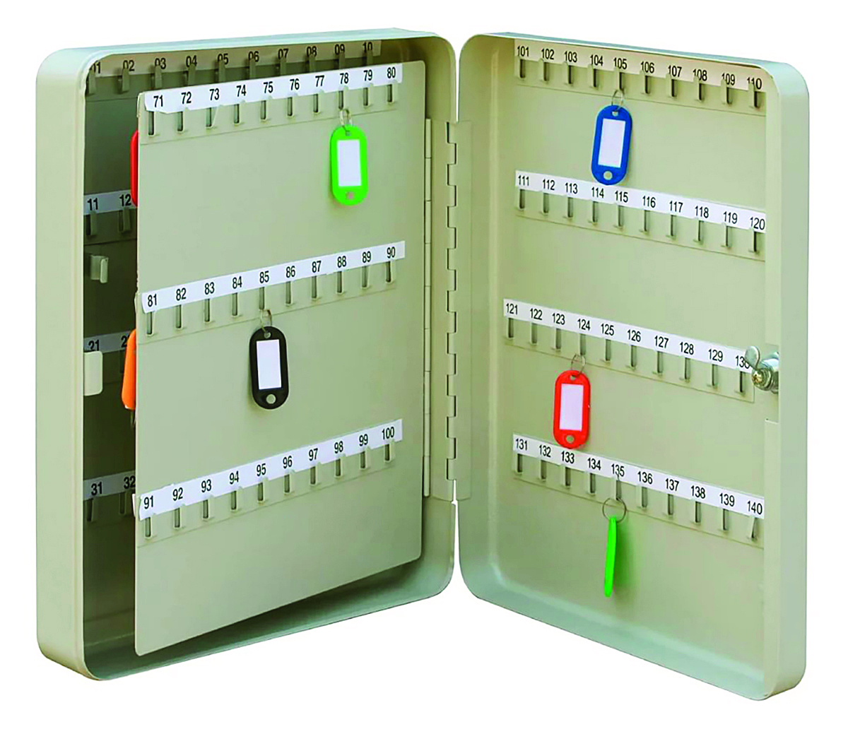 Szafka na klucze Q-CONNECT, na 140 kluczy, 280x370x80mm, szara