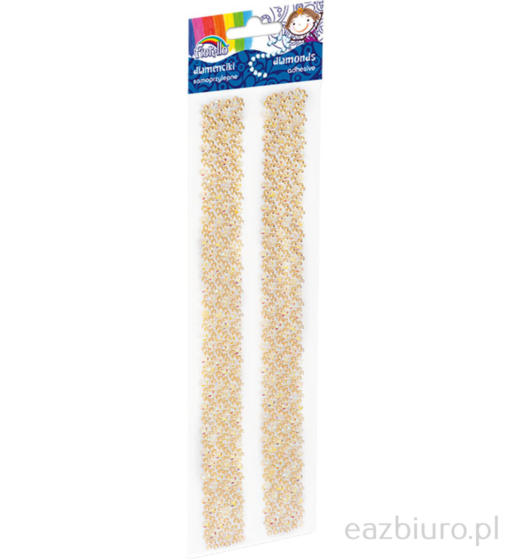 Diamenciki samoprzylepne Fiorello gr- ds081-4 beżowo-złote | eazbiuro.pl | Kliknij i kup!