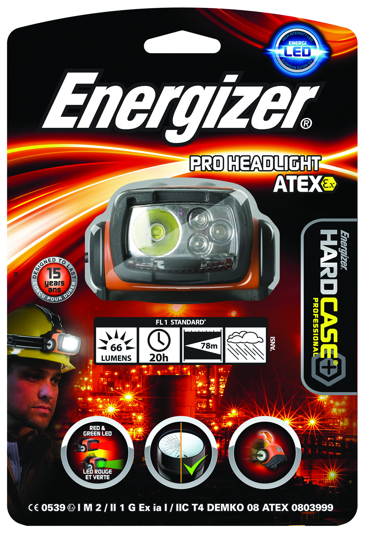 Latarka czołowa Energizer heaDLight atex led, czarna