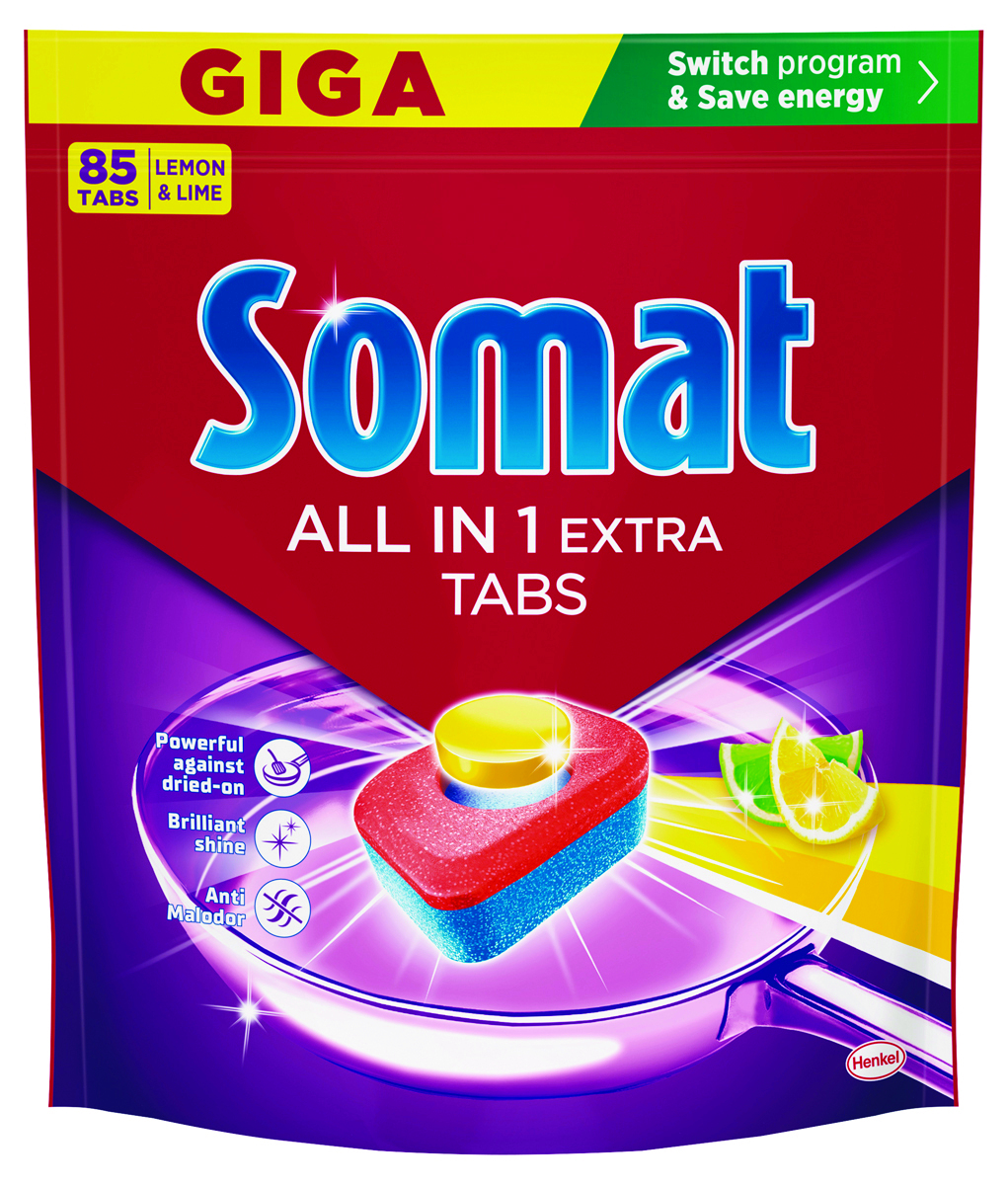 Tabletki do zmywarki SOMAT All in 1 Extra Lemon, 85 szt.
