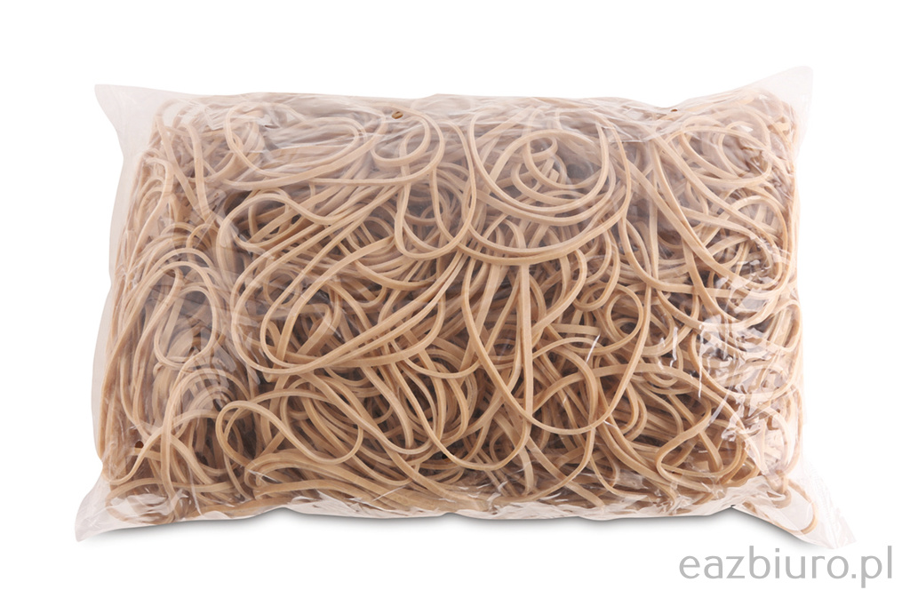 Gumki reCepturki Office Products, średnica 80mm, 1,5x3mm, 60% kauczuku, 1000g, zgrzewka, naturalne