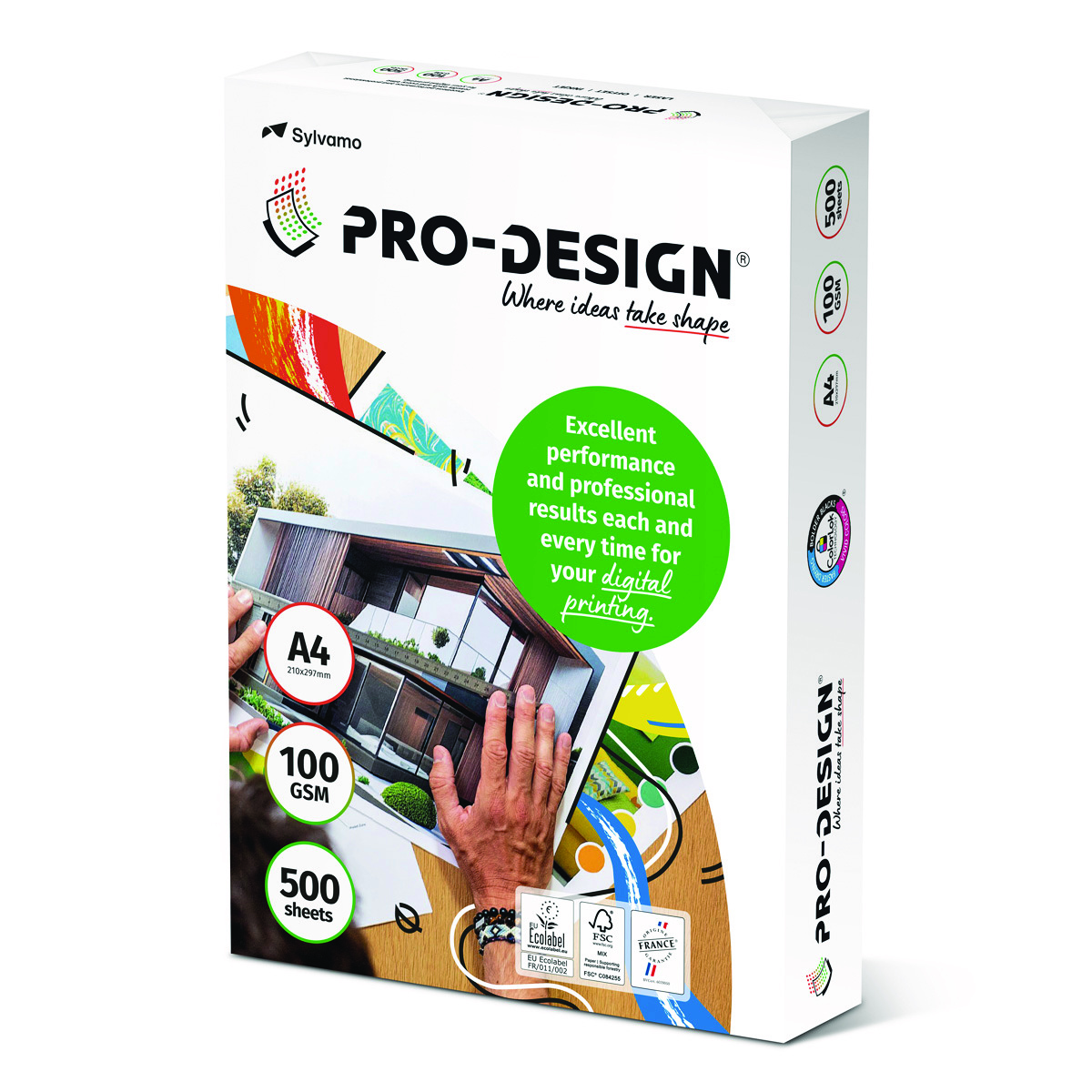 Papier ksero pro-design fsc, satynowany, klasa a++, A4, 168cie, 100gsm, 500 ark.