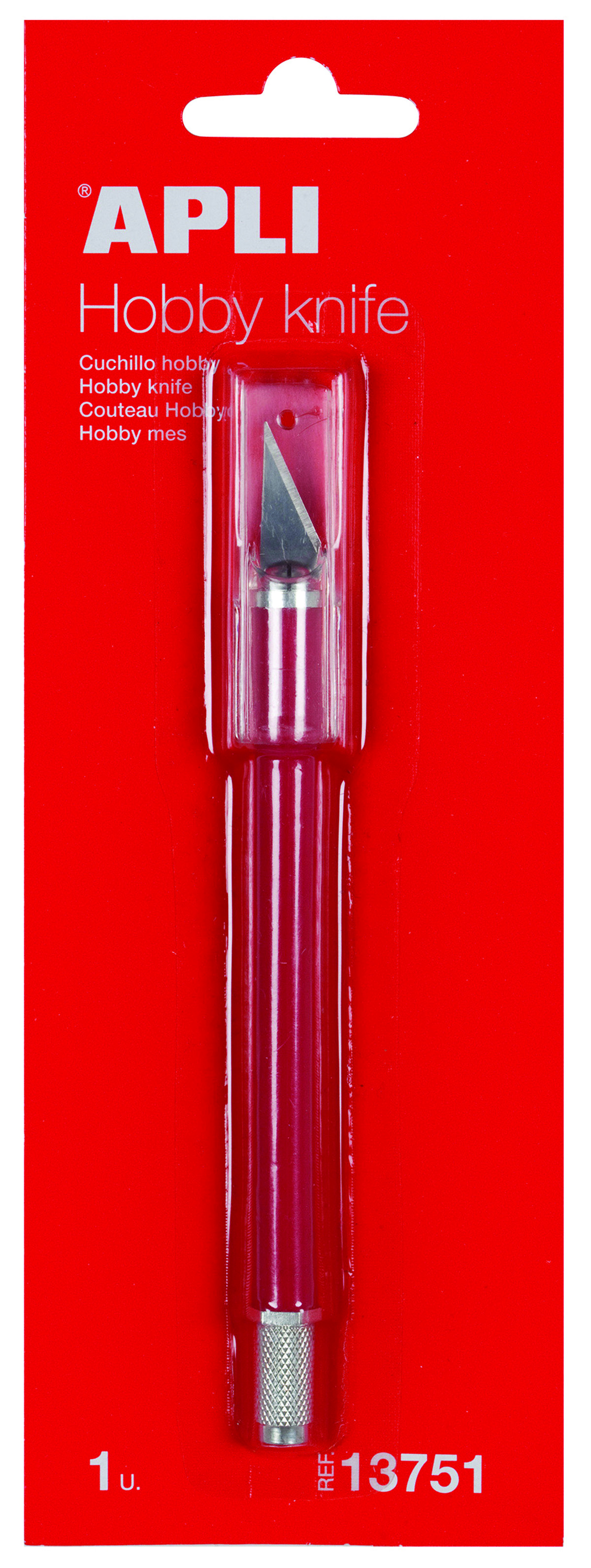 Nóż precyzyjny Apli hobby knife, skalpel, czerwony Nóż precyzyjny Apli hobby knife, skalpel, czerwony