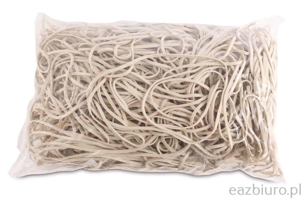 Gumki reCepturki Office Products, średnica 130mm, 1,5x3mm, 60% kauczuku, 1000g, zgrzewka, białe