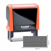 Trodat pieczątka 4913 obudowa neonowa pomarańczowa 58x22 mm + wkładka tuszująca + gumka | eazbiuro.pl | Zyskaj więcej!
