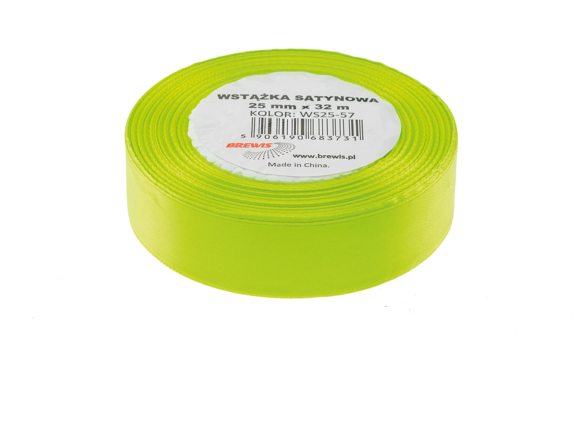 Wstążka Brewis satynowa 25 mm 32 m zielony neon | eazbiuro.pl | Zamów bezpiecznie!