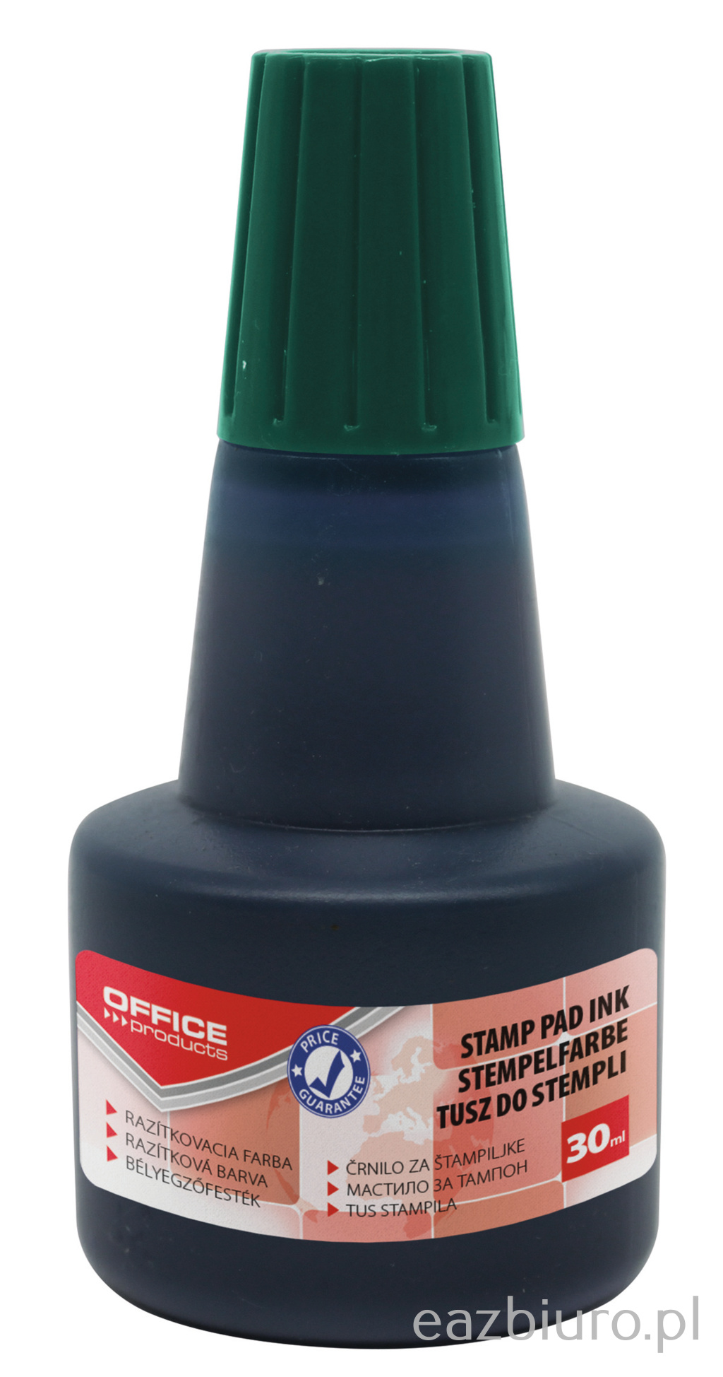 Tusz do pieczątek offfice products, 30 ml, zielony | eazbiuro.pl | Kup taniej!