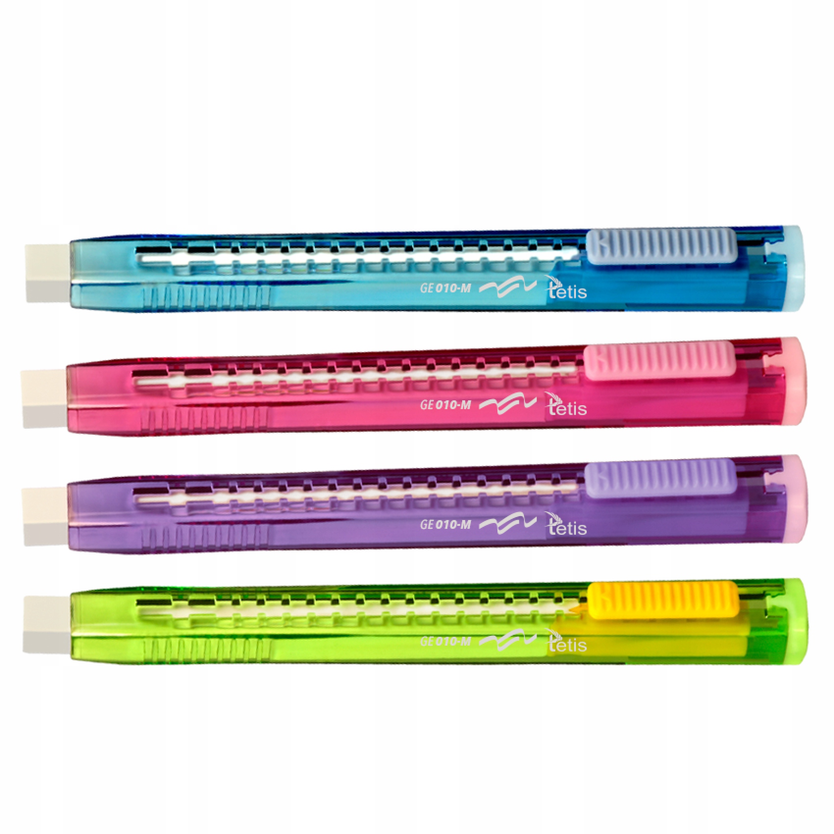 Gumka ołówkowa regulowana, wysuwana Tetis, mix kolorów | eazbiuro.pl | Kup skutecznie!