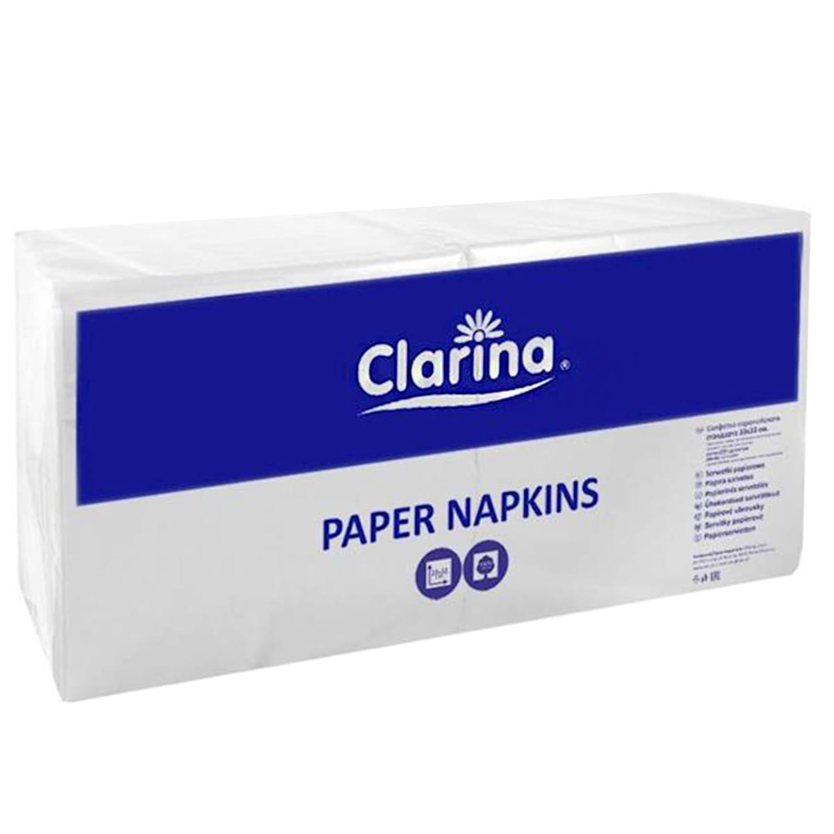 Serwetki gastronomicze składane Clarina 2-warstwowe 24x24 200 szt.