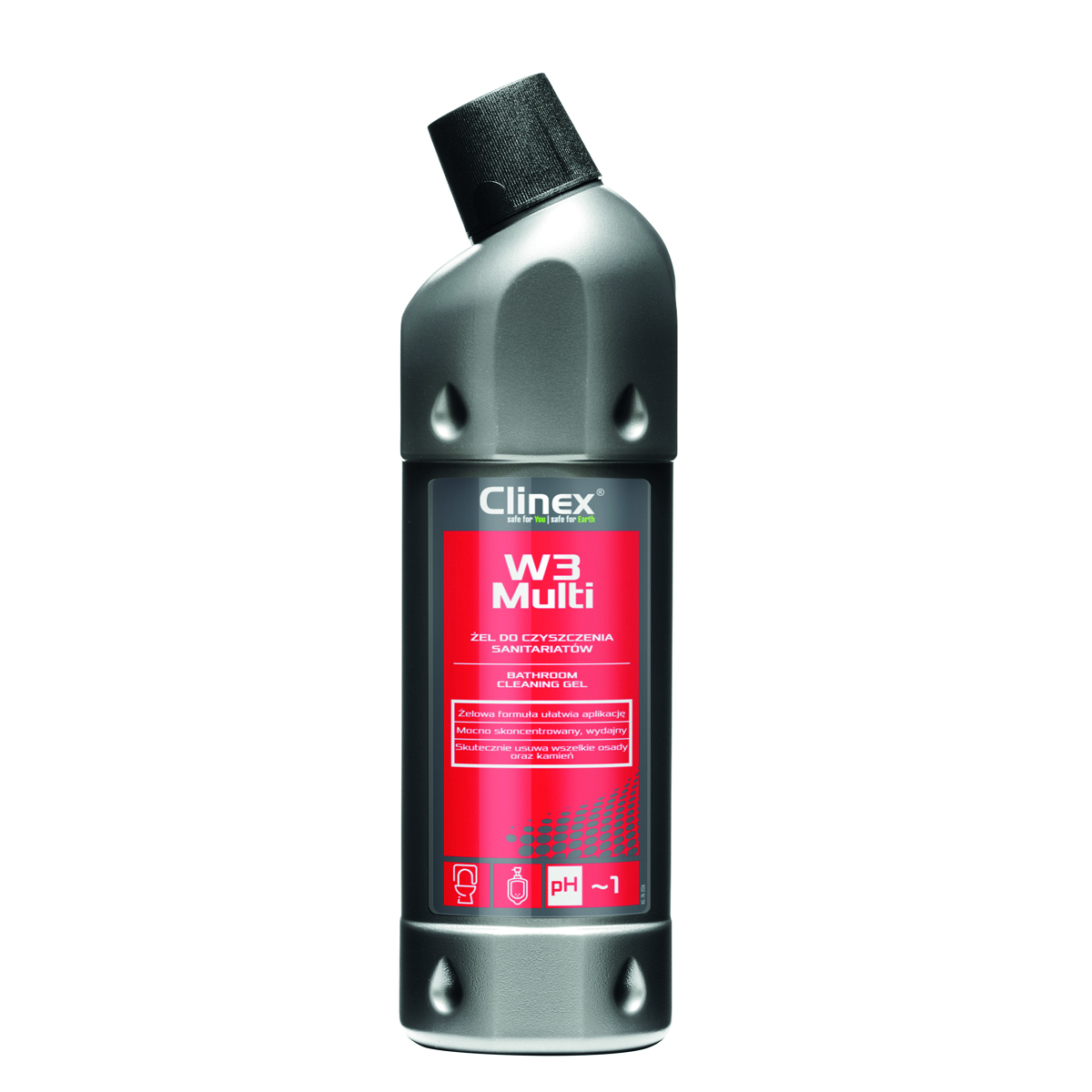 Clinex w3 multi 77-076 płyn do mycia i odkamieniania sanitariatów i łazienek 1l Clinex w3 multi 77-076 płyn do mycia i odkamieniania sanitariatów i łazienek 1l