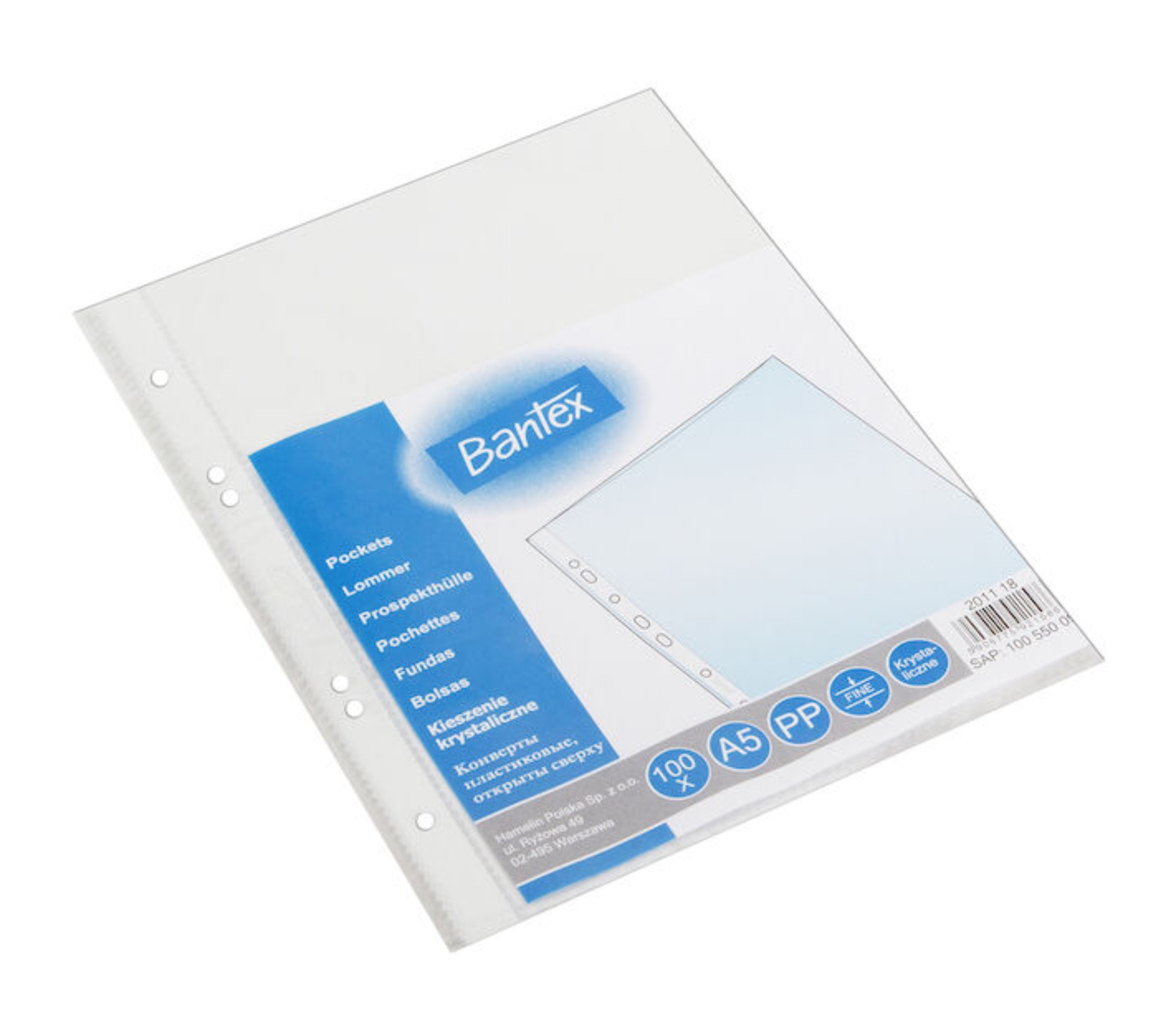 Koszulka krystaliczna Bantex A5 pp 45 mic zestaw 100 sztuk | eazbiuro.pl | Kup teraz!