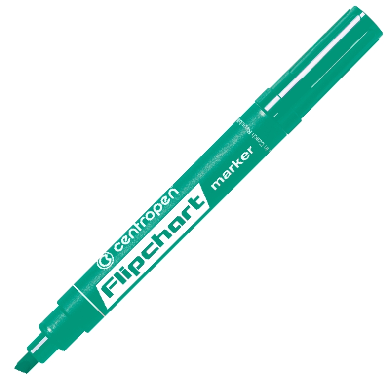 Marker do flipchartu 8560 Centropen ścięta końcówka zielony