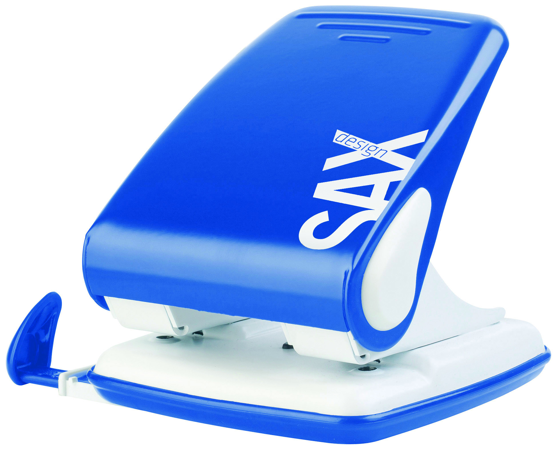 Dziurkacz Saxdesign 518 dziurkuje do 40 kartek niebieski | eazbiuro.pl | Kup w promocji!