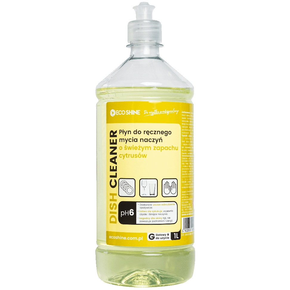 Eco Shine dish cleaner 1l płyn do mycia naczyń o świeżym zapachu cytrusów Eco Shine dish cleaner 1l płyn do mycia naczyń o świeżym zapachu cytrusów