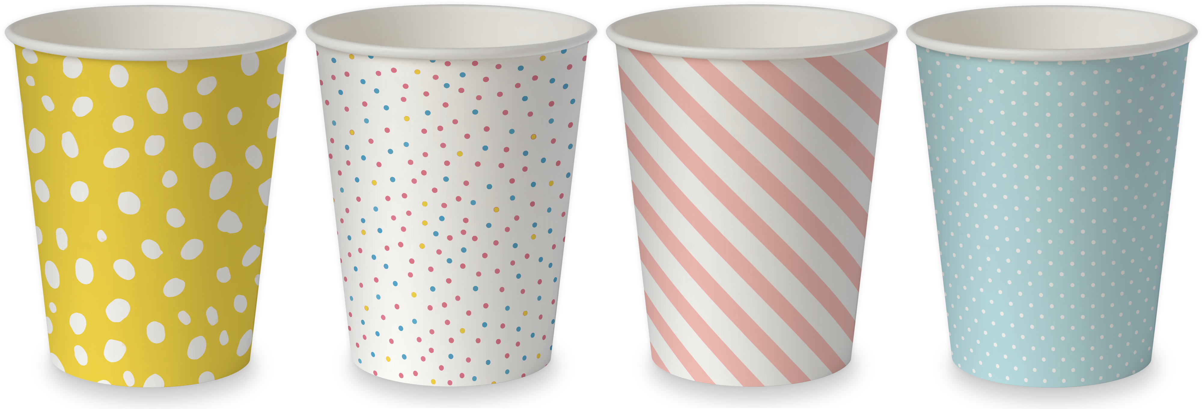 Clarina kubek biały SUP pastel mix 250ml 50 szt.