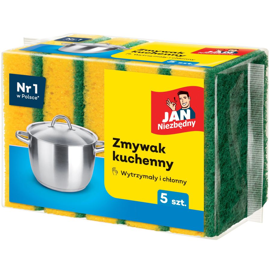 Gąbka zmywak kuchenny 5 szt. Jan Niezbędny
