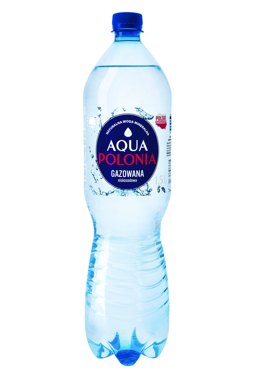 Woda mineralna aqua polonia, gazowana, 1,5l (1 sztuka - minimum sprzedaży 6 sztuk) niskosodowa