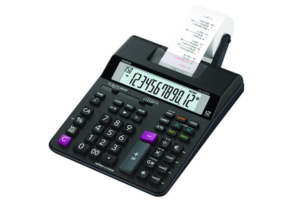 Kalkulator drukujący, Casio hr-200rce,12-cyfrowy 195x313mm, czarny Kalkulator drukujący, Casio hr-200rce,12-cyfrowy 195x313mm, czarny