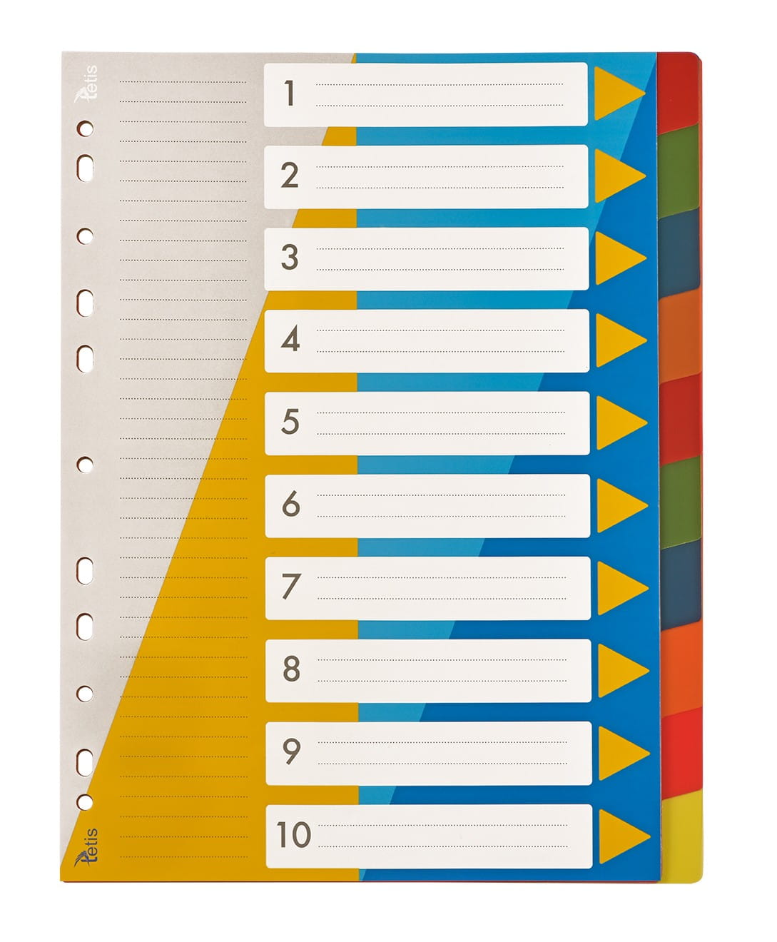 Przekładki pp bp630 Tetis numeryczne 1-10