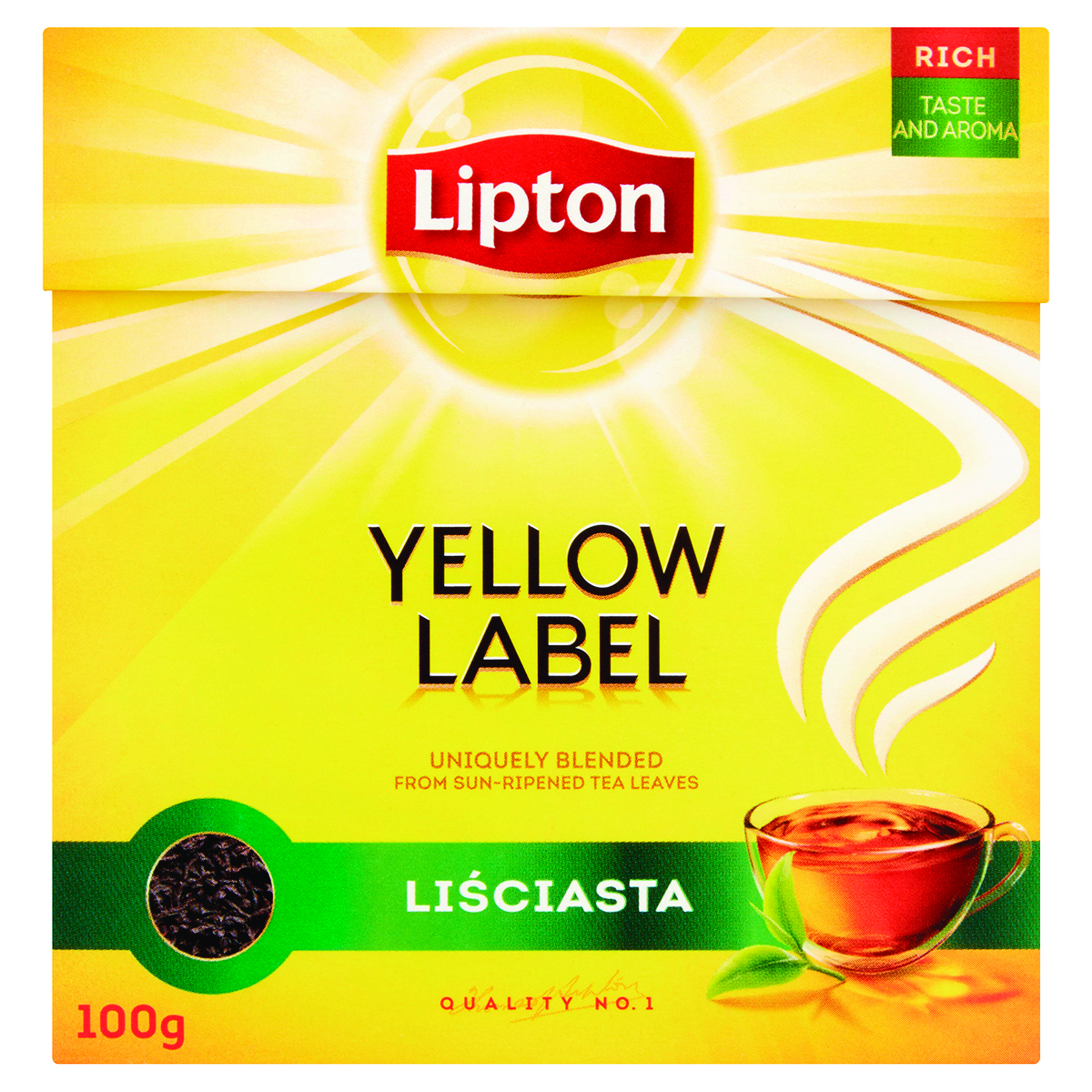 Herbata Lipton czarna, liściasta, 100g Herbata Lipton czarna, liściasta, 100g