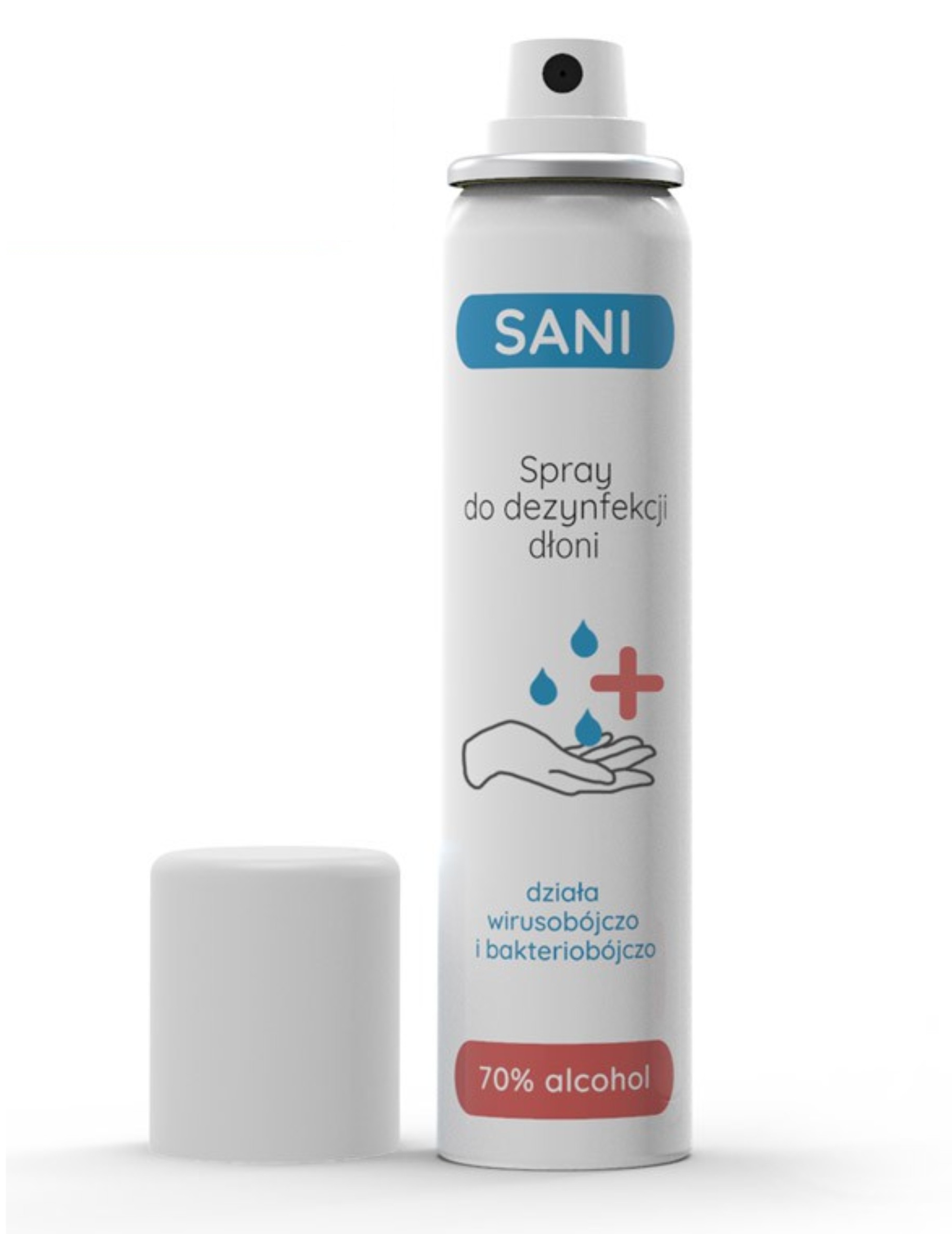 Spray do dezynfekcji rąk sani, wirusobójczy, bakteriobójczy, 90ml