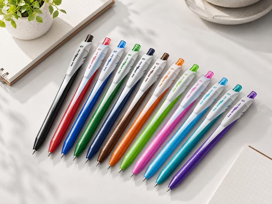 Pióro kulkowe Pentel EnerGel BL437 w 12 kolorach tuszu do biura i szkoły